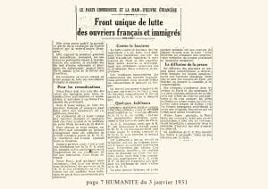 52I I H0052 1 17.L Humanite journal socialiste quotidien Parti communiste modif2 MRJ MOI