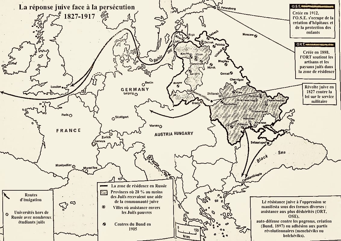 5I A1005 1 5b.11 06 carte la reponse des Juifs de Russie face persecution copie 0 MRJ MOI