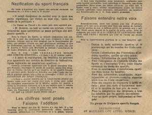 s5.pa2 .006 tract sport francais 1941 MRJ MOI