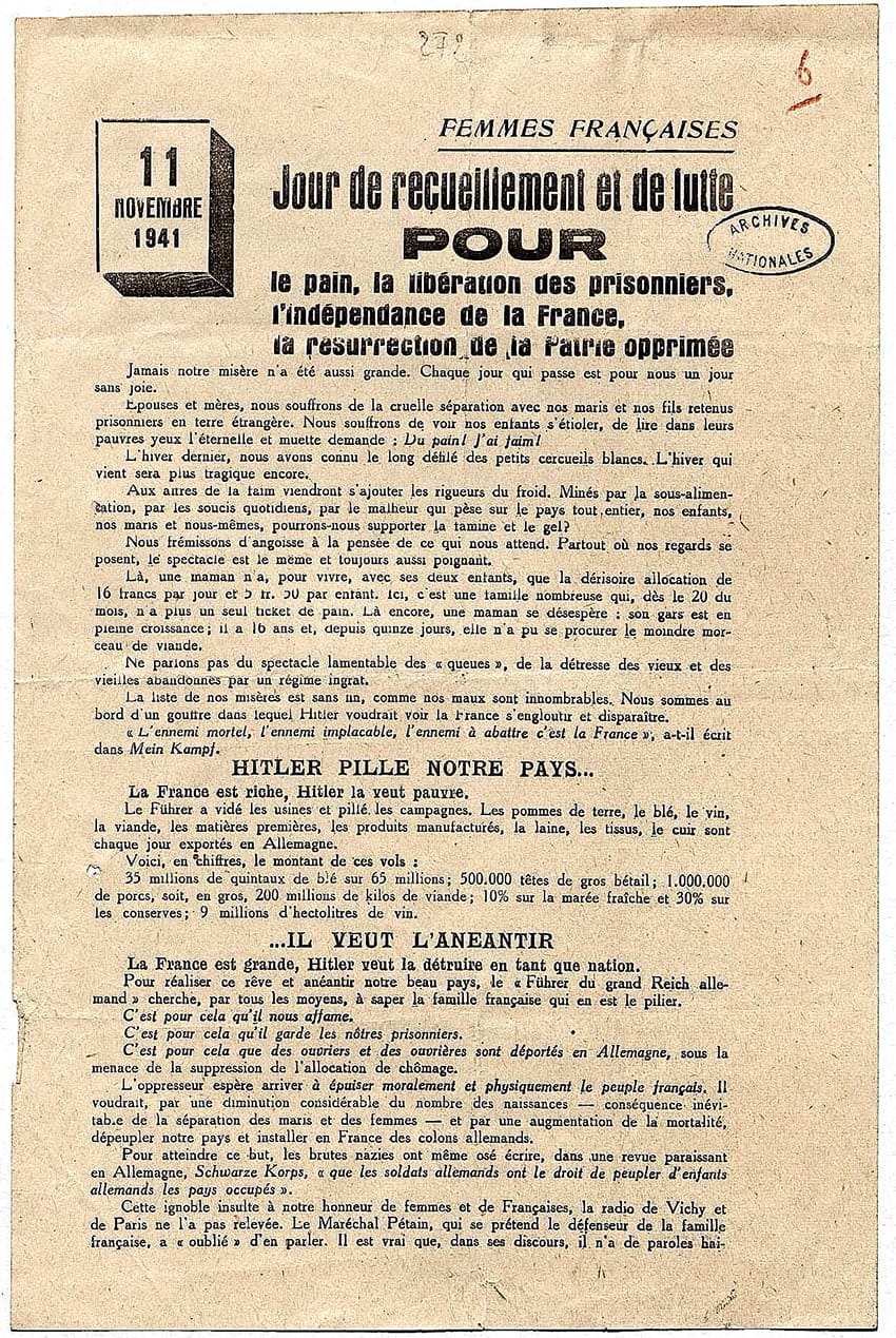 s7.pa1 .021 femmes francaises nov1941 min MRJ MOI