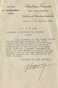 s7.pa2 .008 arrestations paris16e 12dec1941 min MRJ MOI